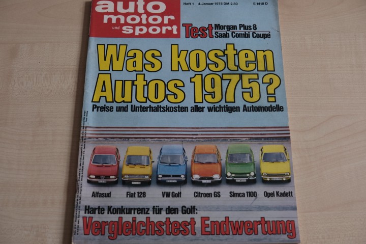 Deckblatt Auto Motor und Sport (01/1975)